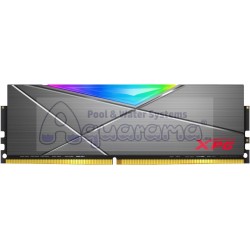 Memoria RAM ADATA SPECTRIX D50 - 8 GB, DDR4, 3200 MHz, UDIMM, con Iluminación RGB. Disipador Tungsten Grey